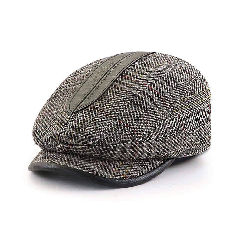 Casquette béret à visière courte de peintre vintage - Gris - M (22"-22 7/8") - image 0
