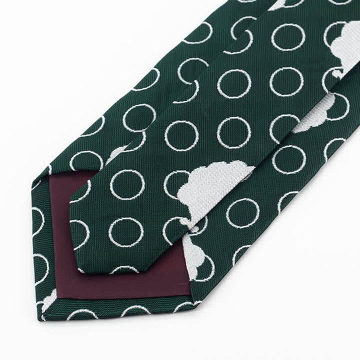 Cravate mouton verte et blanche pour homme