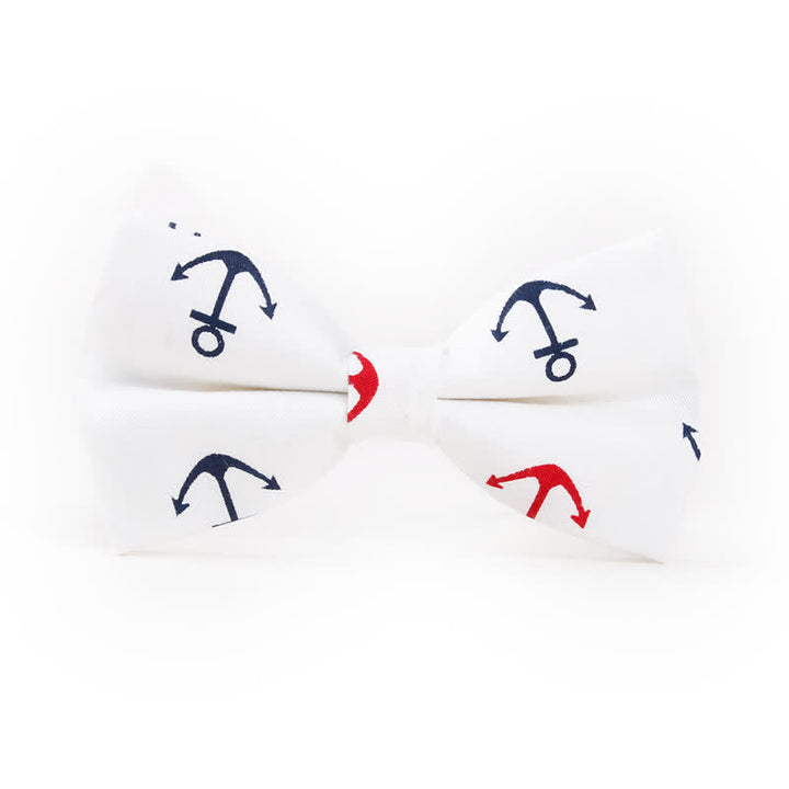Nœud papillon pour homme à motifs répétés d'ancres de bateau