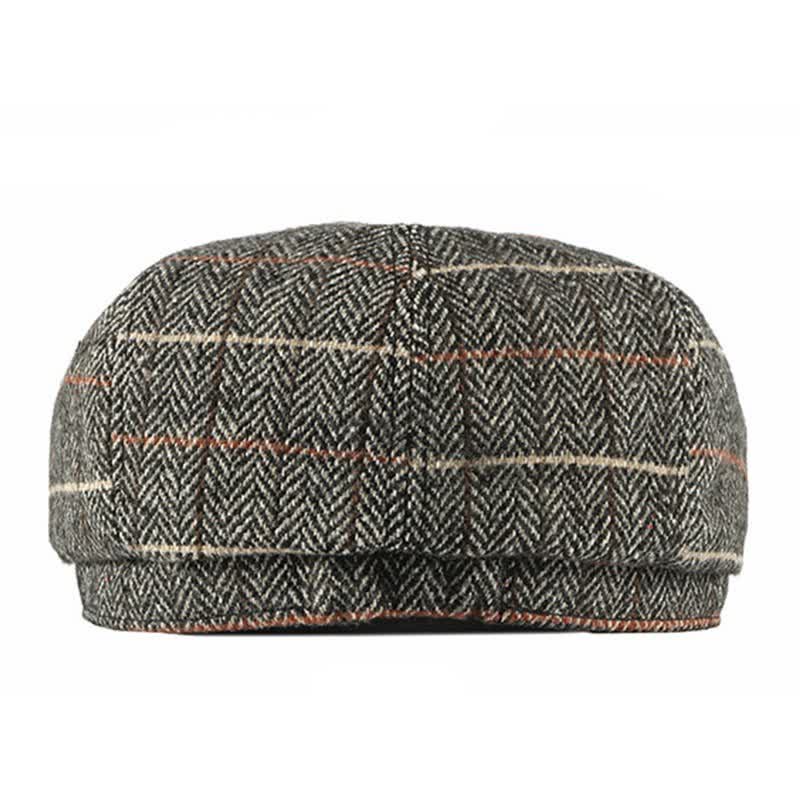 Casquette octogonale à carreaux britanniques pour chauffeur de taxi