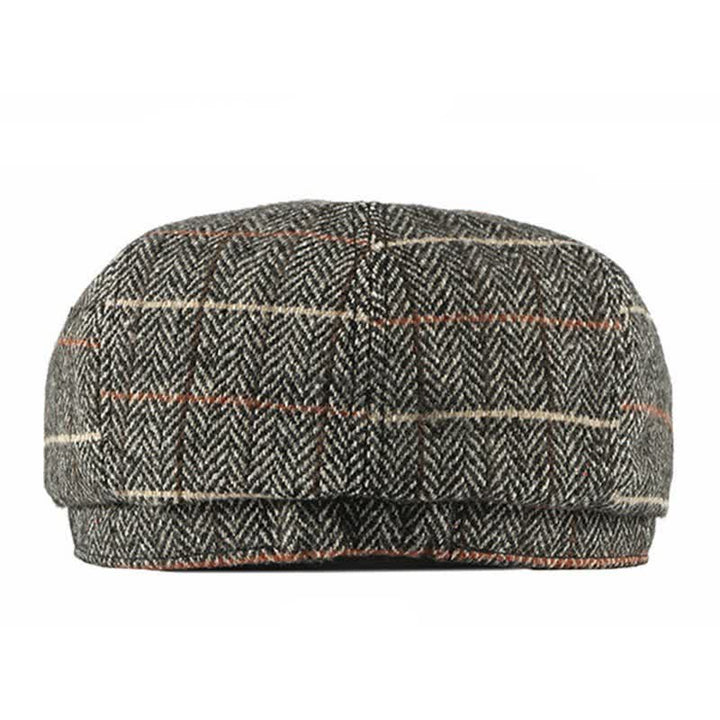Casquette octogonale à carreaux britanniques pour chauffeur de taxi