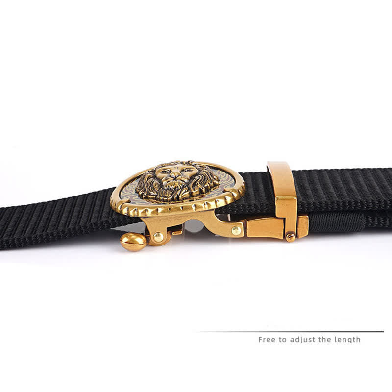 Ceinture pratique en nylon à motif tête de lion pour homme - image 3