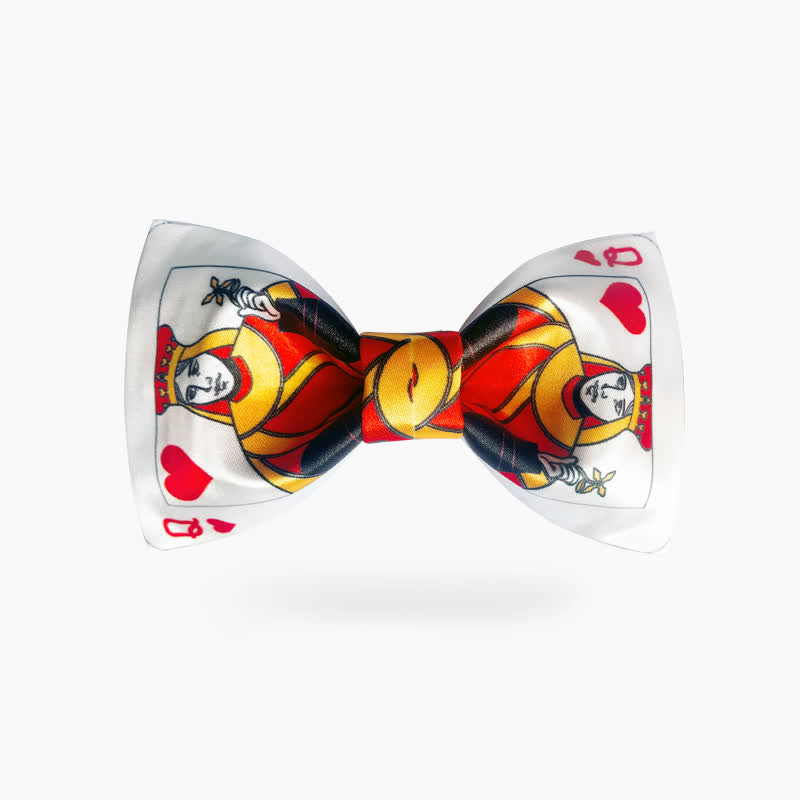 Nœud papillon pour homme avec motif cœur et pique de poker