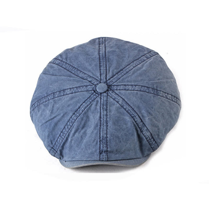 Casquette béret décontractée en coton vieilli délavé