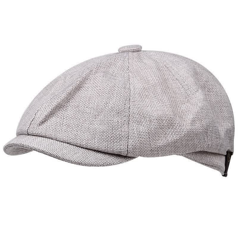 Casquette béret octogonale simple et cool pour vendeur de journaux - Blanc - M (22"-22 7/8") - image 4