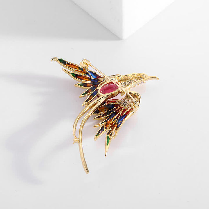 Broche vintage Phoenix Bird pour femme