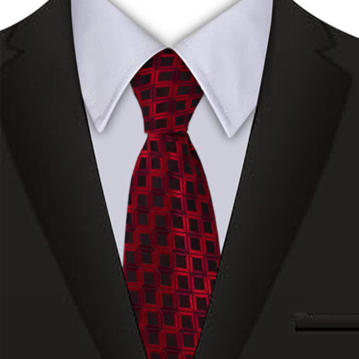 Cravate Noble Geometry Bordeaux pour homme