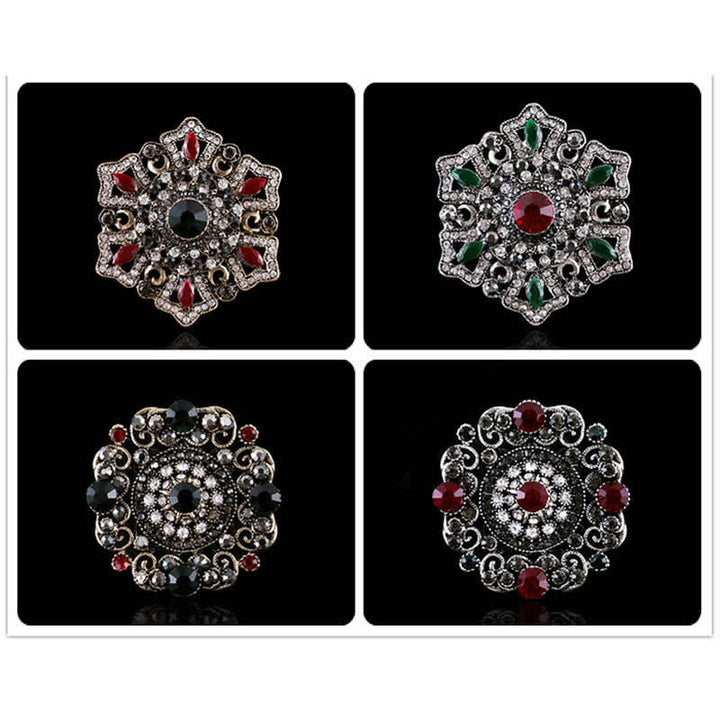 Broche en cristal baroque pour femme