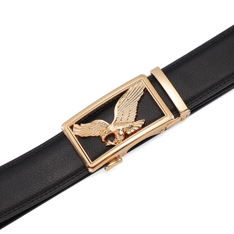 Ceinture en cuir pour homme avec décor d'aigle volant creux