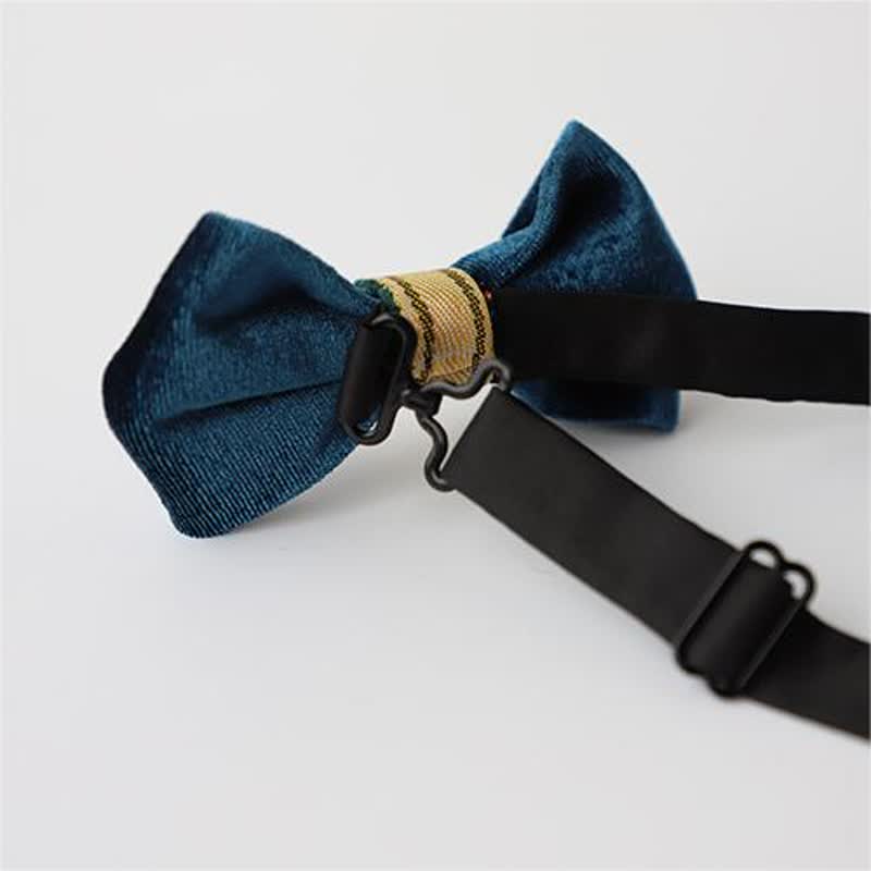 Nœud papillon simple en velours torsadé pour homme