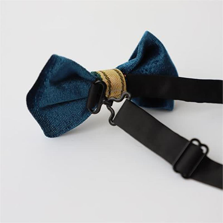 Nœud papillon simple en velours torsadé pour homme