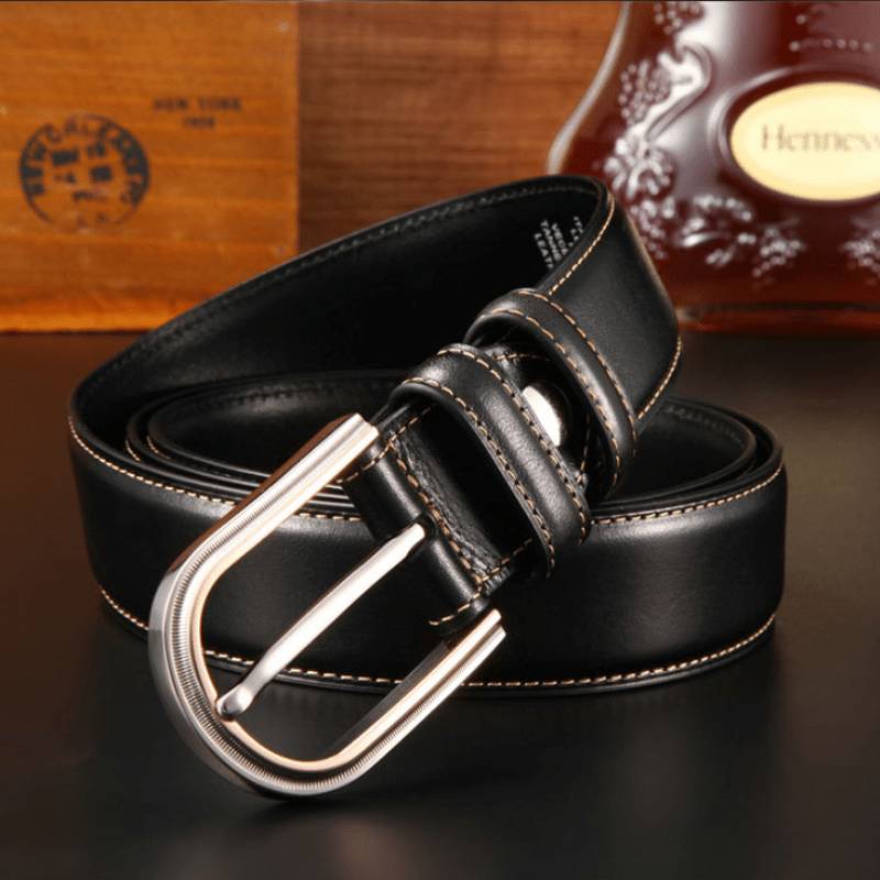 Ceinture en cuir élégante à double face rétro pour homme