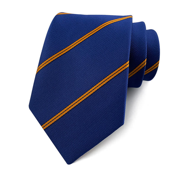 Cravate de bureau traditionnelle à rayures Repp pour homme - Royal - image 4