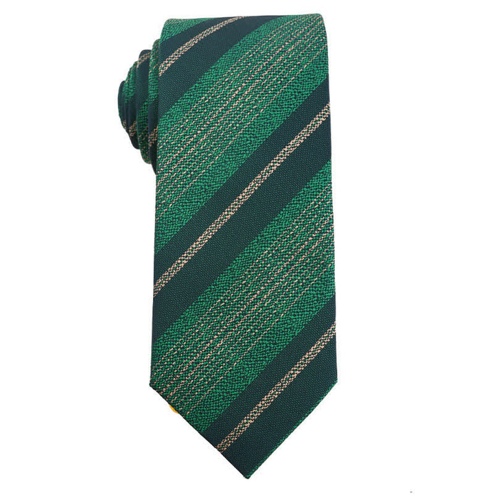 Cravate pour homme de la série Fresh Green & Yellow - Nuance de vert rayé - image 4