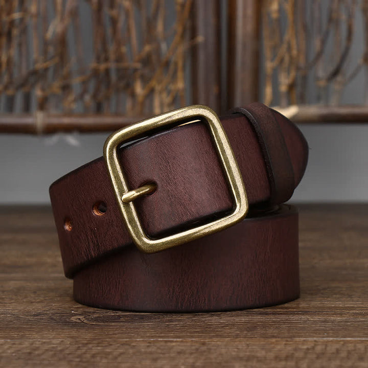 Veste décontractée pour homme avec ceinture en cuir de vache souple