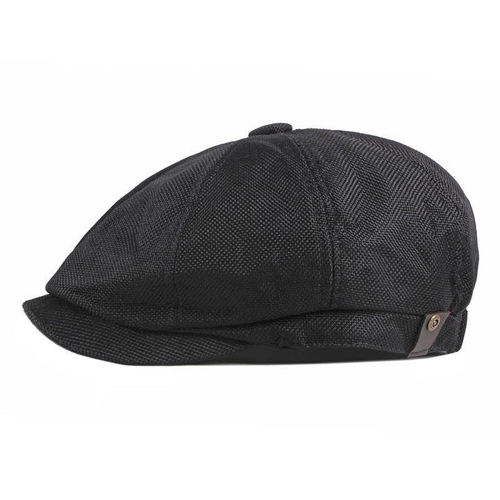 Béret octogonal fin et respirant à élastique - Noir - Réglable (environ 22"-24") - image 4