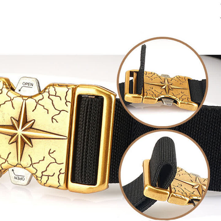 Ceinture tactique en toile élastique à dégagement rapide pour homme