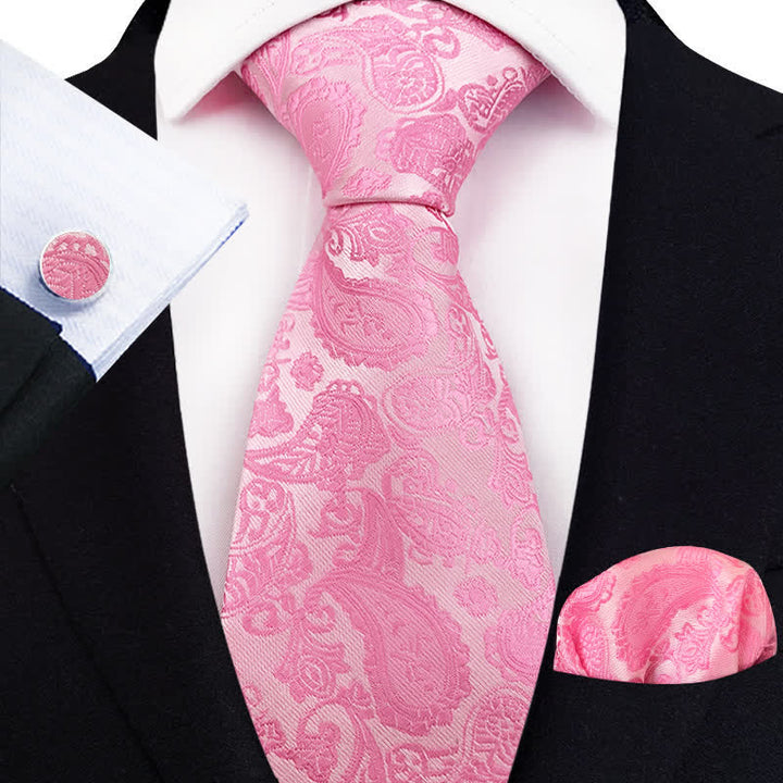 Ensemble de 3 cravates à motif cachemire exotique pour homme
