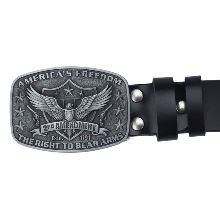 Ceinture en cuir rétro pour homme avec motif aigle America's Freedom