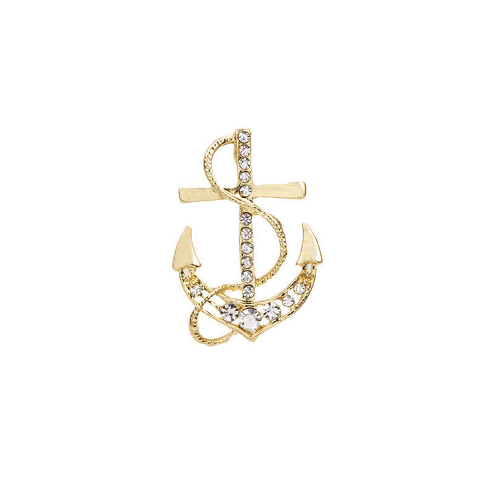 Broche ancre de bateau pour homme