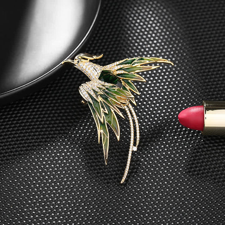 Broche vintage Phoenix Bird pour femme
