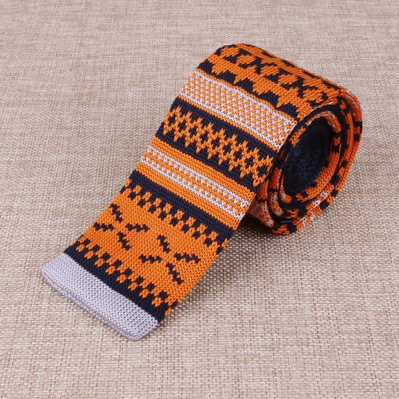 Cravate fine en tricot exotique pour homme