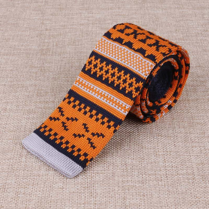 Cravate fine en tricot exotique pour homme