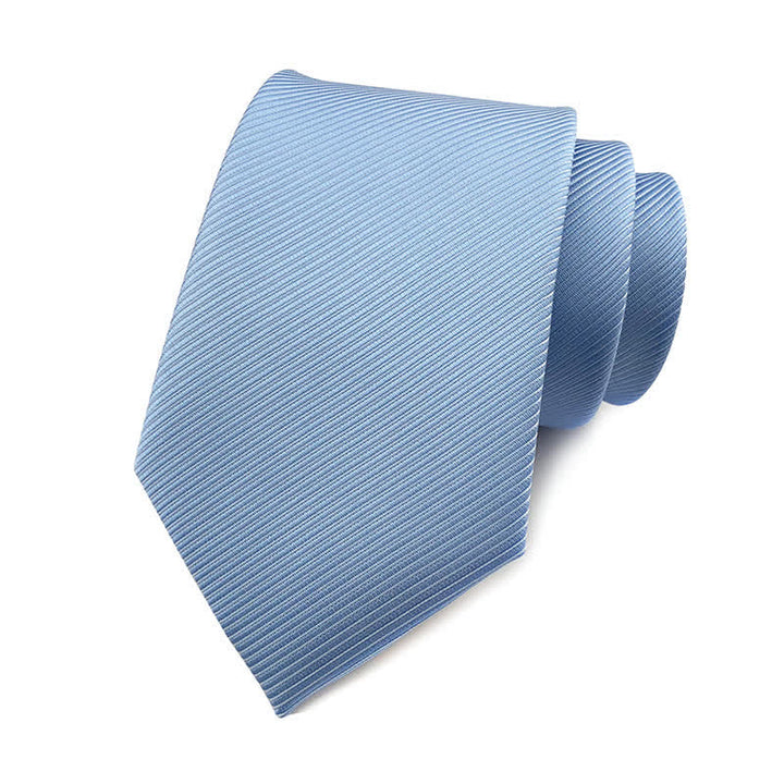 Cravate de travail discrète en sergé de couleur unie pour homme
