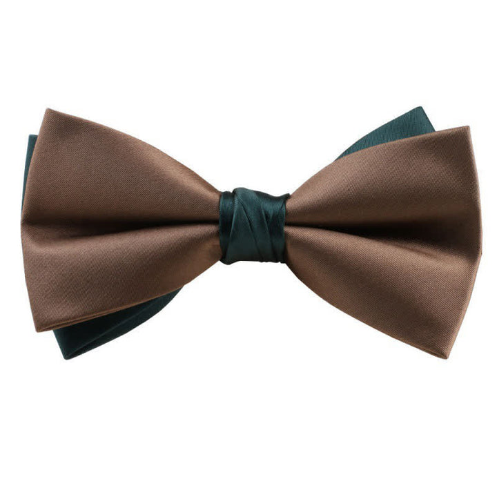Nœud papillon asymétrique bicolore pour homme