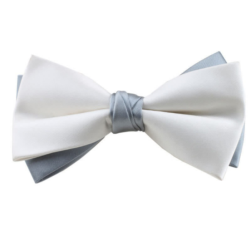 Nœud papillon asymétrique bicolore pour homme