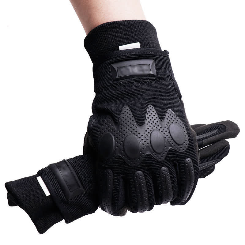 Gants tactiques noirs pour l'alpinisme en plein air, doigts longs