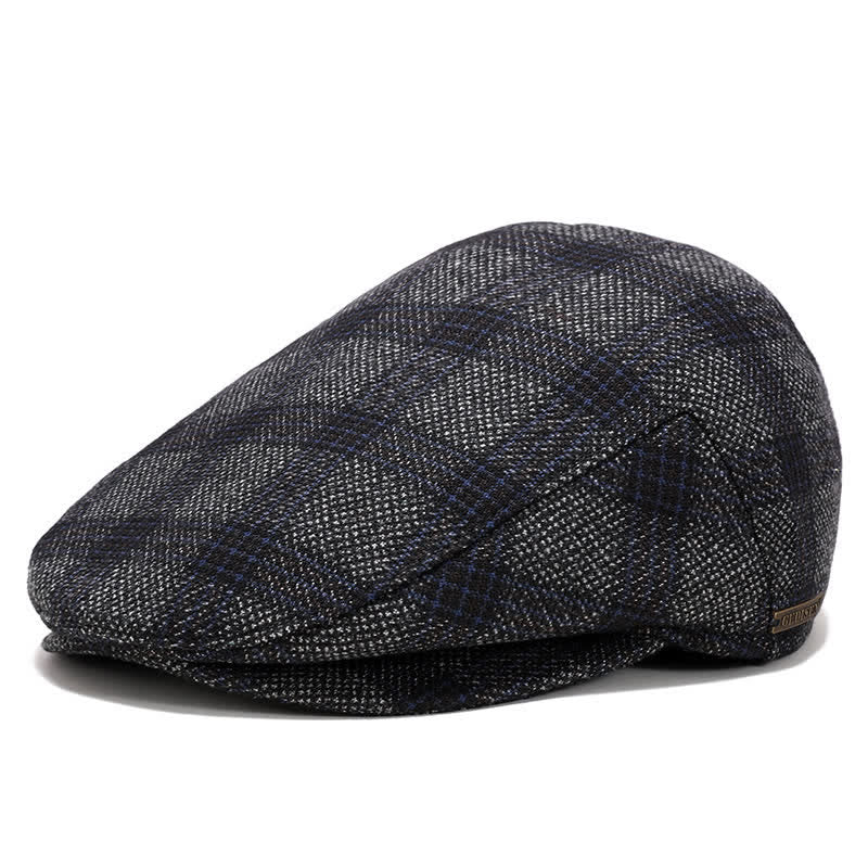 Casquette plate Sport Ivy avec béret à oreillettes - Plaid gris - Réglable (environ 22"-23 5/8") - image 12