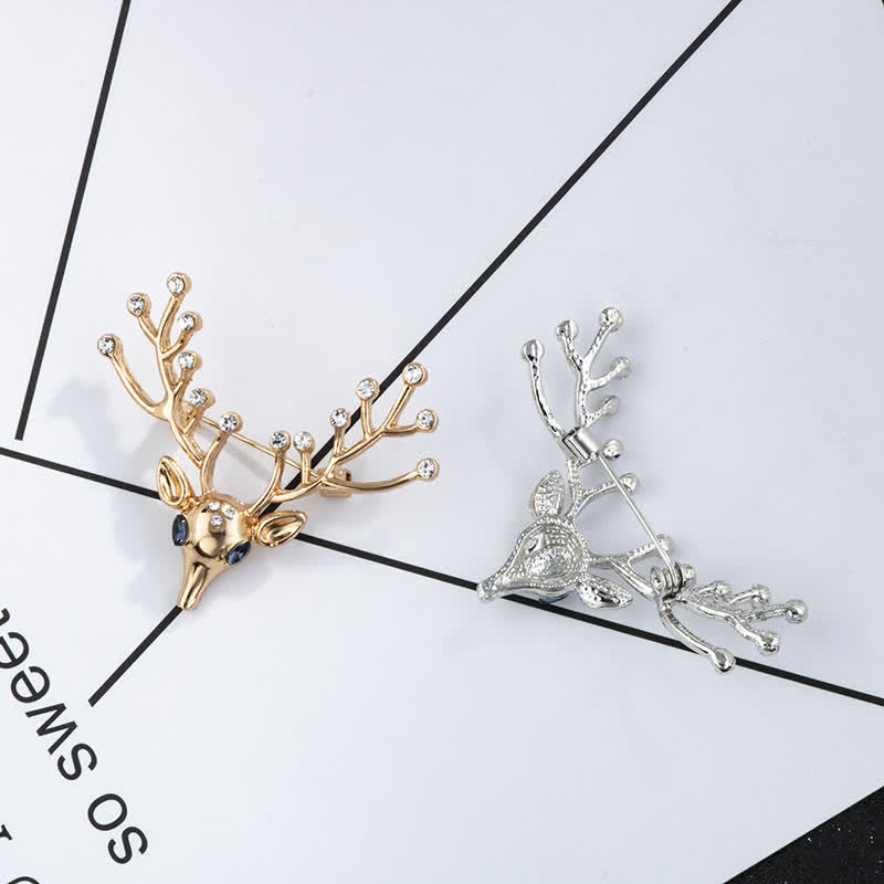 Broche d'élan de Noël pour homme