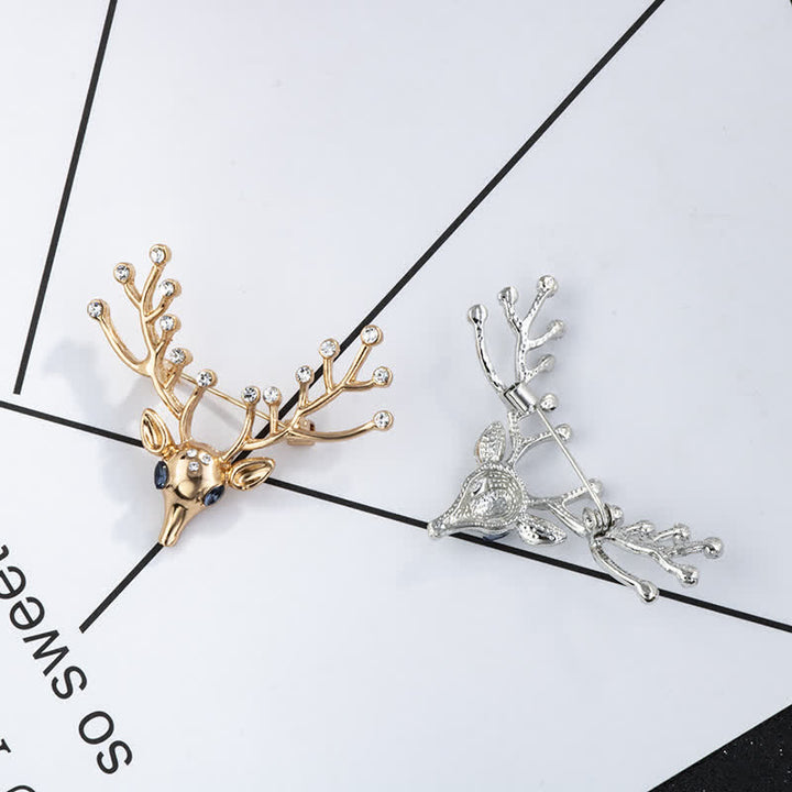 Broche d'élan de Noël pour homme