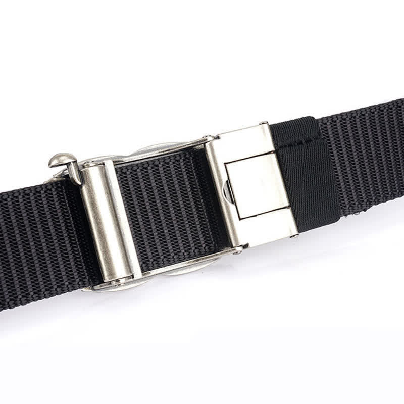 Ceinture en nylon pour homme avec loups féroces en flammes