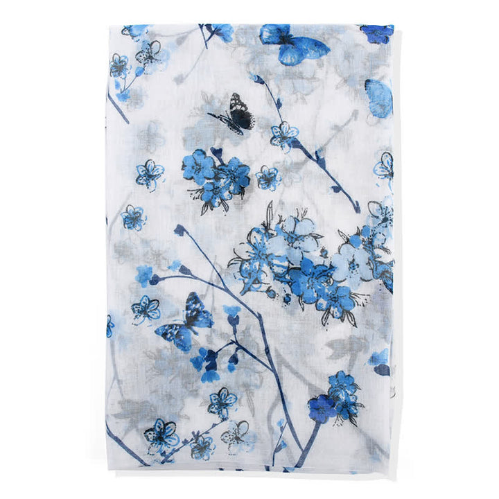 Écharpe longue enveloppante à imprimé floral vibrant et élégant pour femme