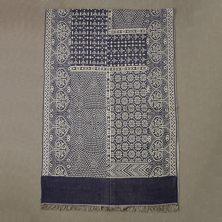 Écharpe ethnique légère en coton et lin pour homme