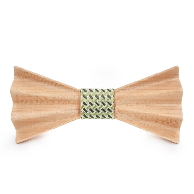 Nœud papillon en bois plié 3D stéréo Burlywood pour homme