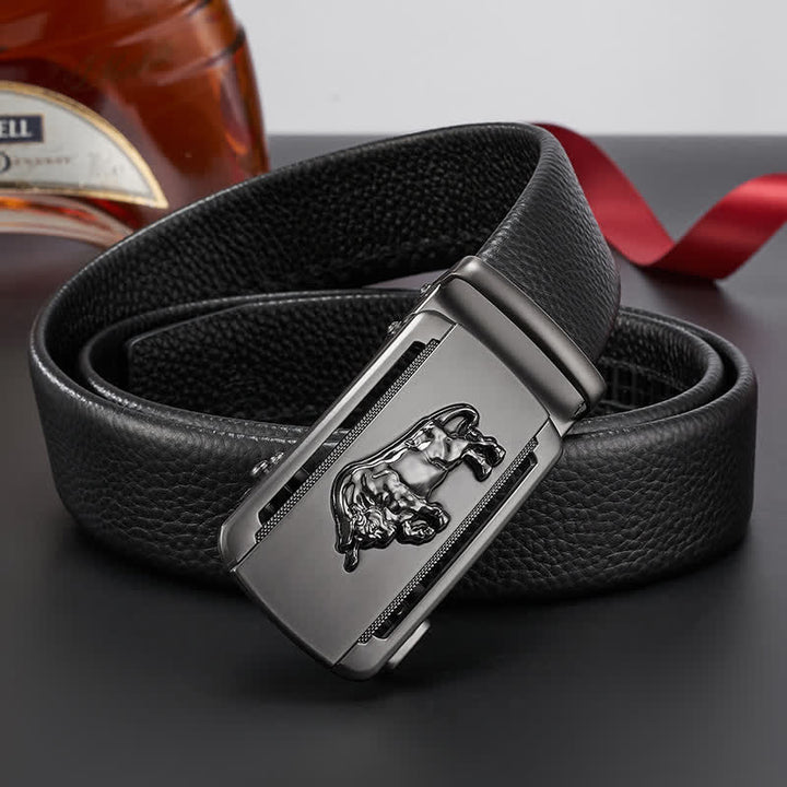 Ceinture en cuir à boucle automatique pour homme Fierce Cattle Bull