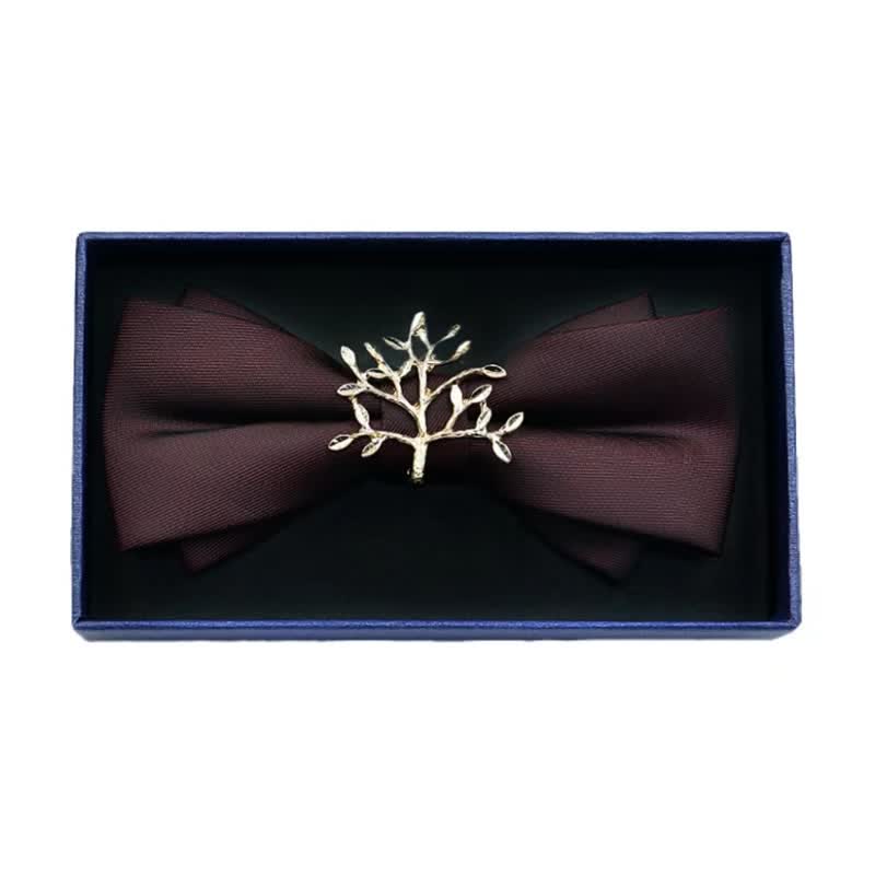 Nœud papillon en métal mat et strass pour homme