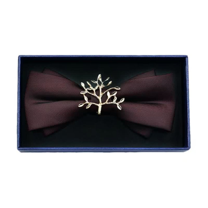 Nœud papillon en métal mat et strass pour homme