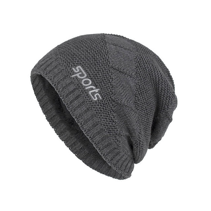 Bonnet tricoté décontracté d'hiver de couleur unie