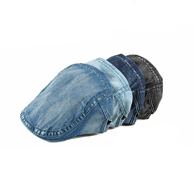 Casquette Béret Simple Jean Denim - image 2
