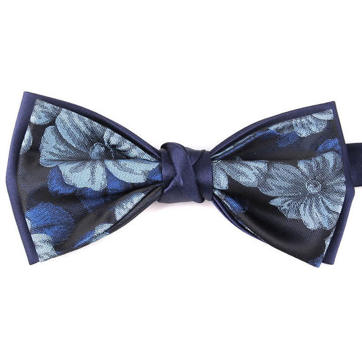 Nœud papillon élégant à motif floral et botanique pour homme