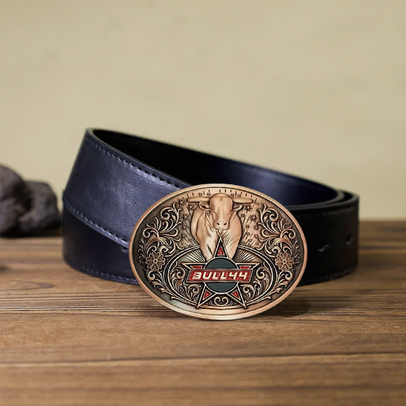 Ceinture en cuir avec boucle porte-bière créative Raging Bull pour homme