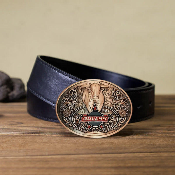 Ceinture en cuir avec boucle porte-bière créative Raging Bull pour homme