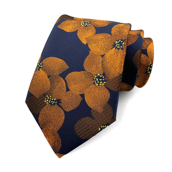 Cravate élégante à grandes fleurs pour homme