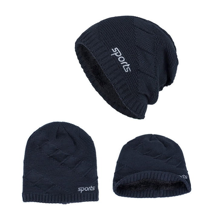 Bonnet tricoté décontracté d'hiver de couleur unie