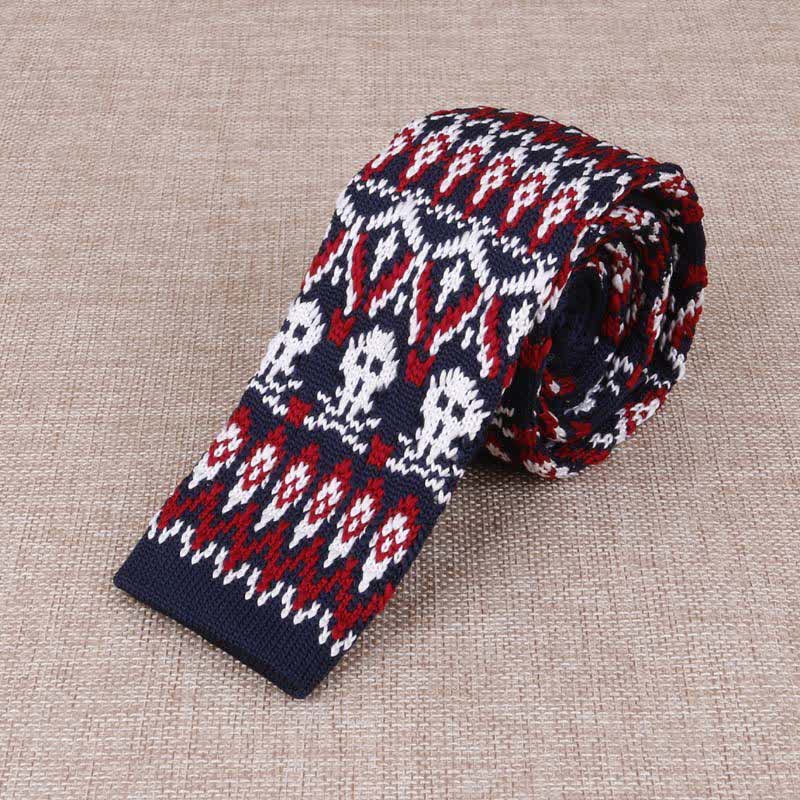 Cravate fine en tricot exotique pour homme