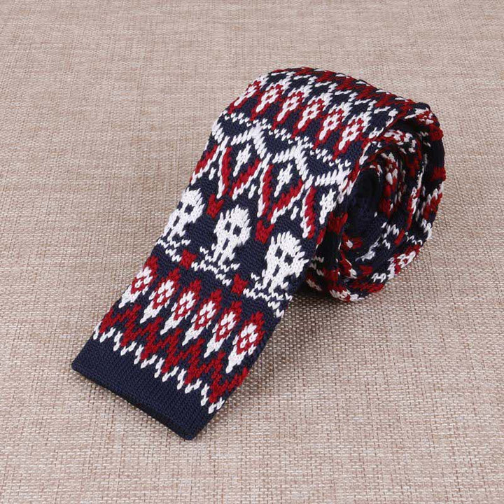 Cravate fine en tricot exotique pour homme